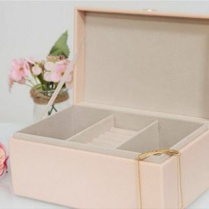 At Home Pink & Gold Jewelry Storage Case